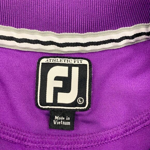 Footjoy Shirt Men Large Purple Golf Polo Golfer FJ Stretch Preppy The Highlands - Picture 9 of 14